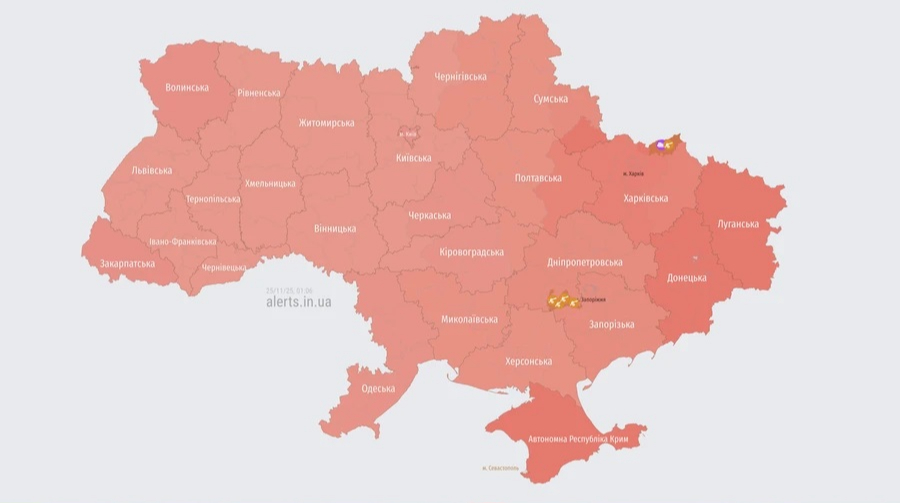Вдруге за ніч по всій Україні – повітряна тривога через зліт МіГа в Росії