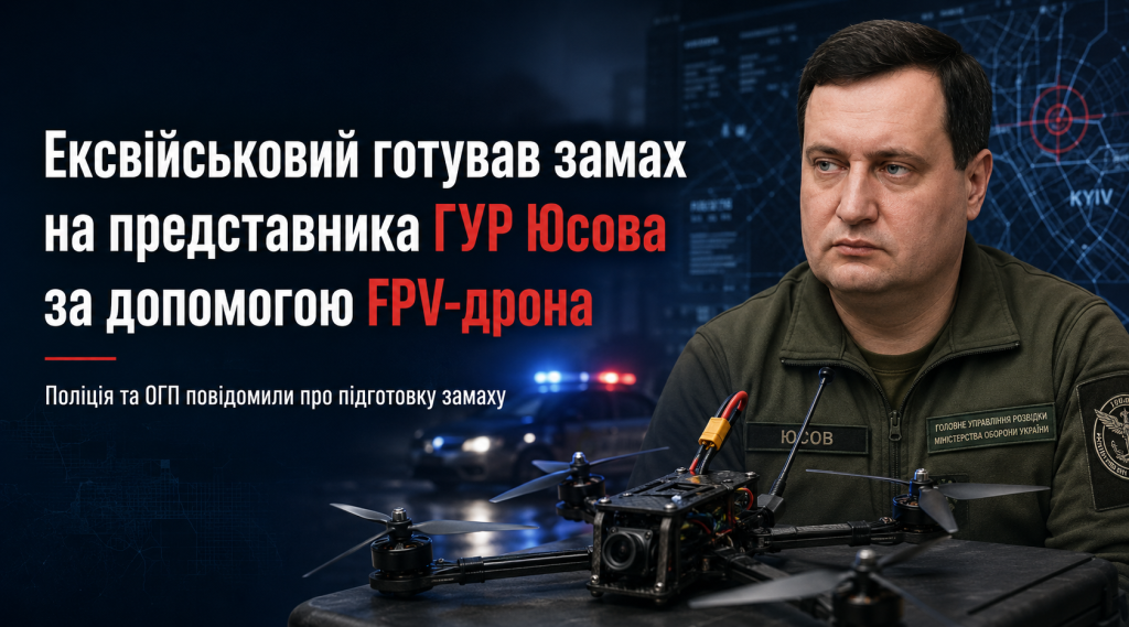 Поліція та ОГП: Ексвійськовий готував замах на представника ГУР Юсова за допомогою FPV-дрона